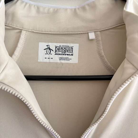 Original Penguin Women's Quarter Zip Tennis Shirt 1/4 Zip Silver Birch NWOT - Picture 5 of 14